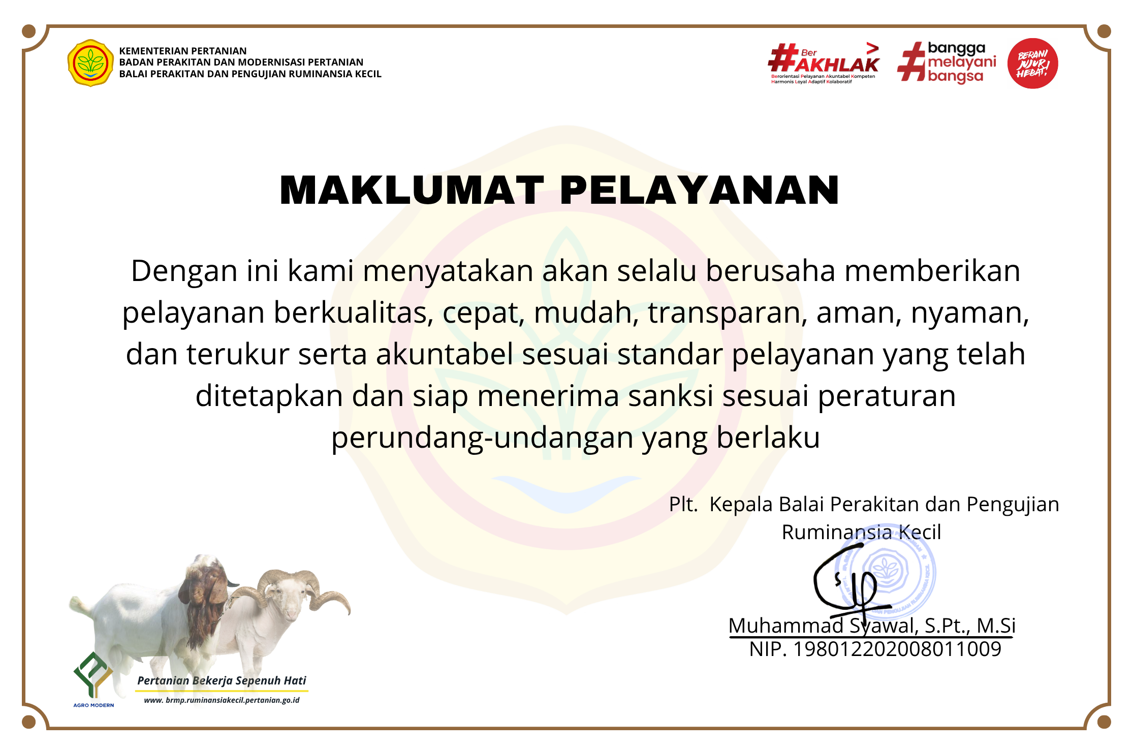 MAKLUMAT PELAYANAN