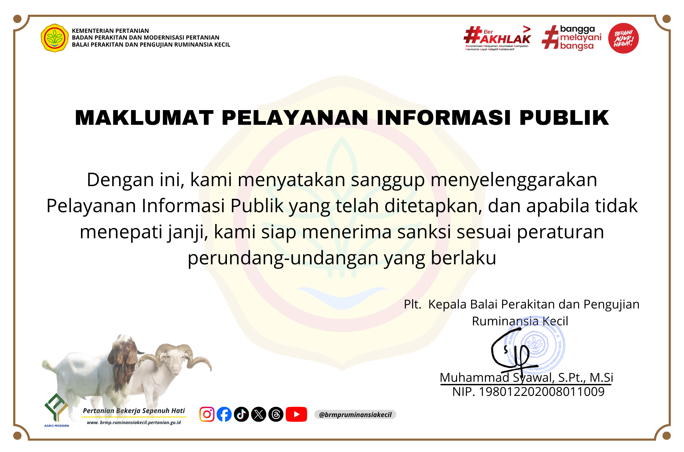 MAKLUMAT PELAYANAN INFIRMASI PUBLIK